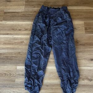 Vintage Carole Little Blue 100% silk  elastic waistband pants